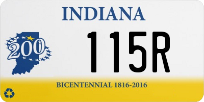 IN license plate 115R