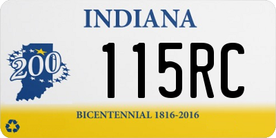 IN license plate 115RC