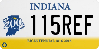 IN license plate 115REF