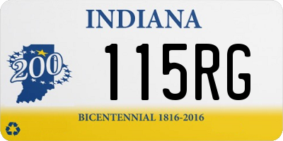 IN license plate 115RG