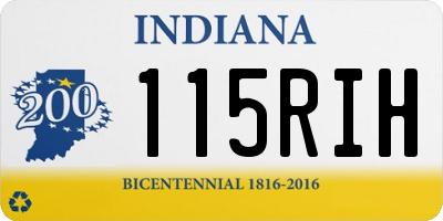 IN license plate 115RIH