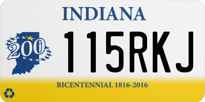 IN license plate 115RKJ