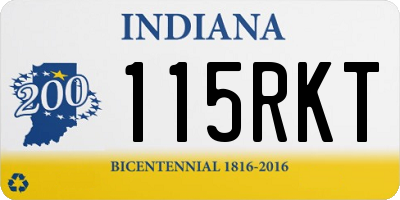 IN license plate 115RKT