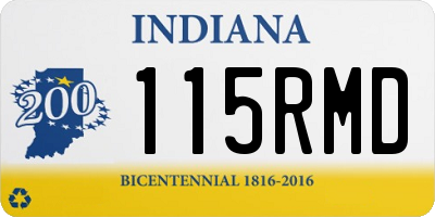 IN license plate 115RMD