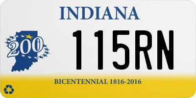 IN license plate 115RN