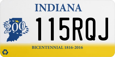 IN license plate 115RQJ