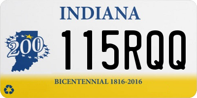 IN license plate 115RQQ