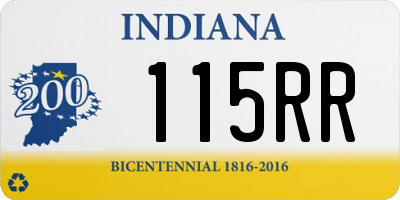 IN license plate 115RR