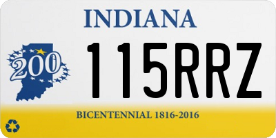 IN license plate 115RRZ