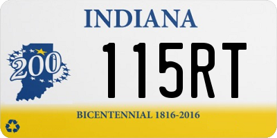 IN license plate 115RT