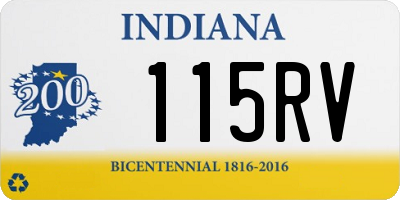 IN license plate 115RV