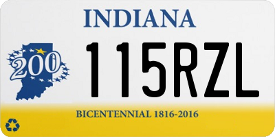 IN license plate 115RZL