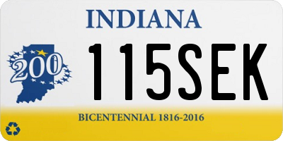 IN license plate 115SEK