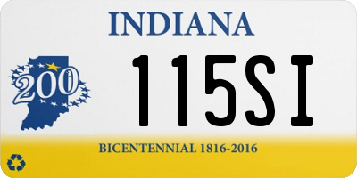 IN license plate 115SI