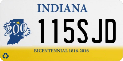 IN license plate 115SJD