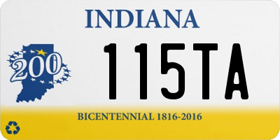 IN license plate 115TA