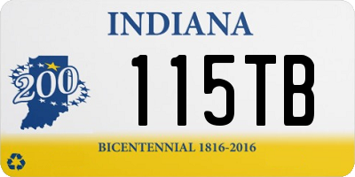 IN license plate 115TB