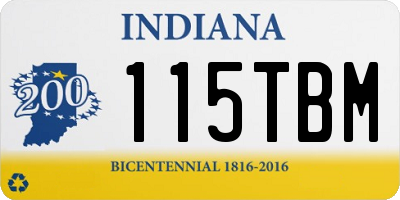 IN license plate 115TBM