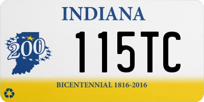 IN license plate 115TC
