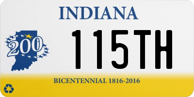 IN license plate 115TH