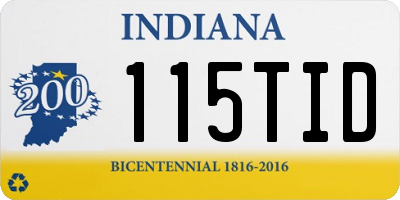 IN license plate 115TID