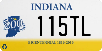 IN license plate 115TL