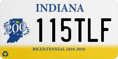 IN license plate 115TLF