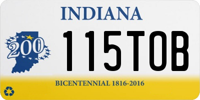 IN license plate 115TOB