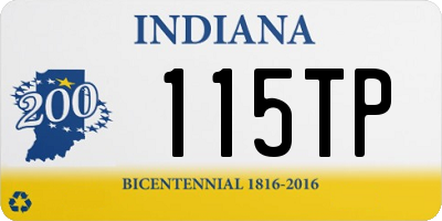 IN license plate 115TP