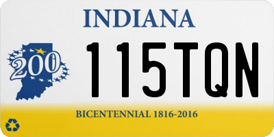 IN license plate 115TQN