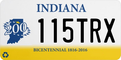 IN license plate 115TRX