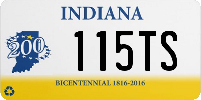 IN license plate 115TS