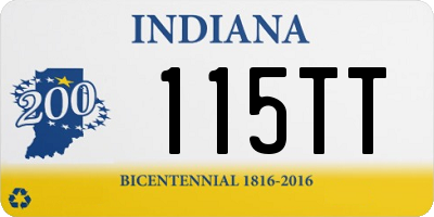 IN license plate 115TT