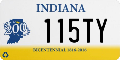 IN license plate 115TY