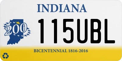 IN license plate 115UBL