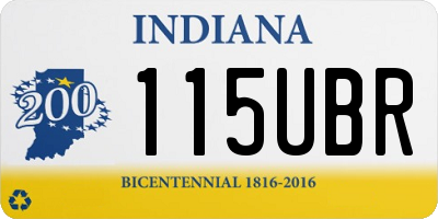 IN license plate 115UBR