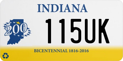 IN license plate 115UK