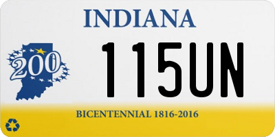 IN license plate 115UN