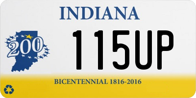 IN license plate 115UP