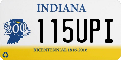 IN license plate 115UPI