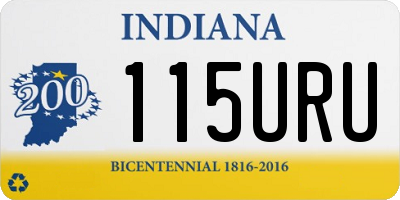 IN license plate 115URU