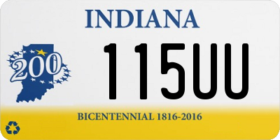 IN license plate 115UU