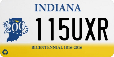 IN license plate 115UXR