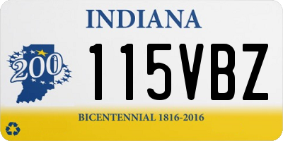 IN license plate 115VBZ