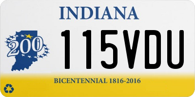 IN license plate 115VDU