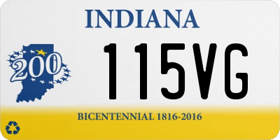 IN license plate 115VG
