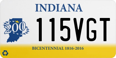 IN license plate 115VGT
