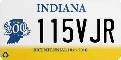 IN license plate 115VJR