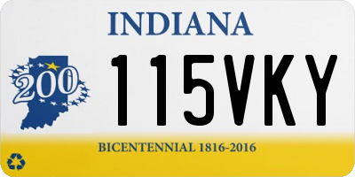 IN license plate 115VKY