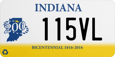 IN license plate 115VL